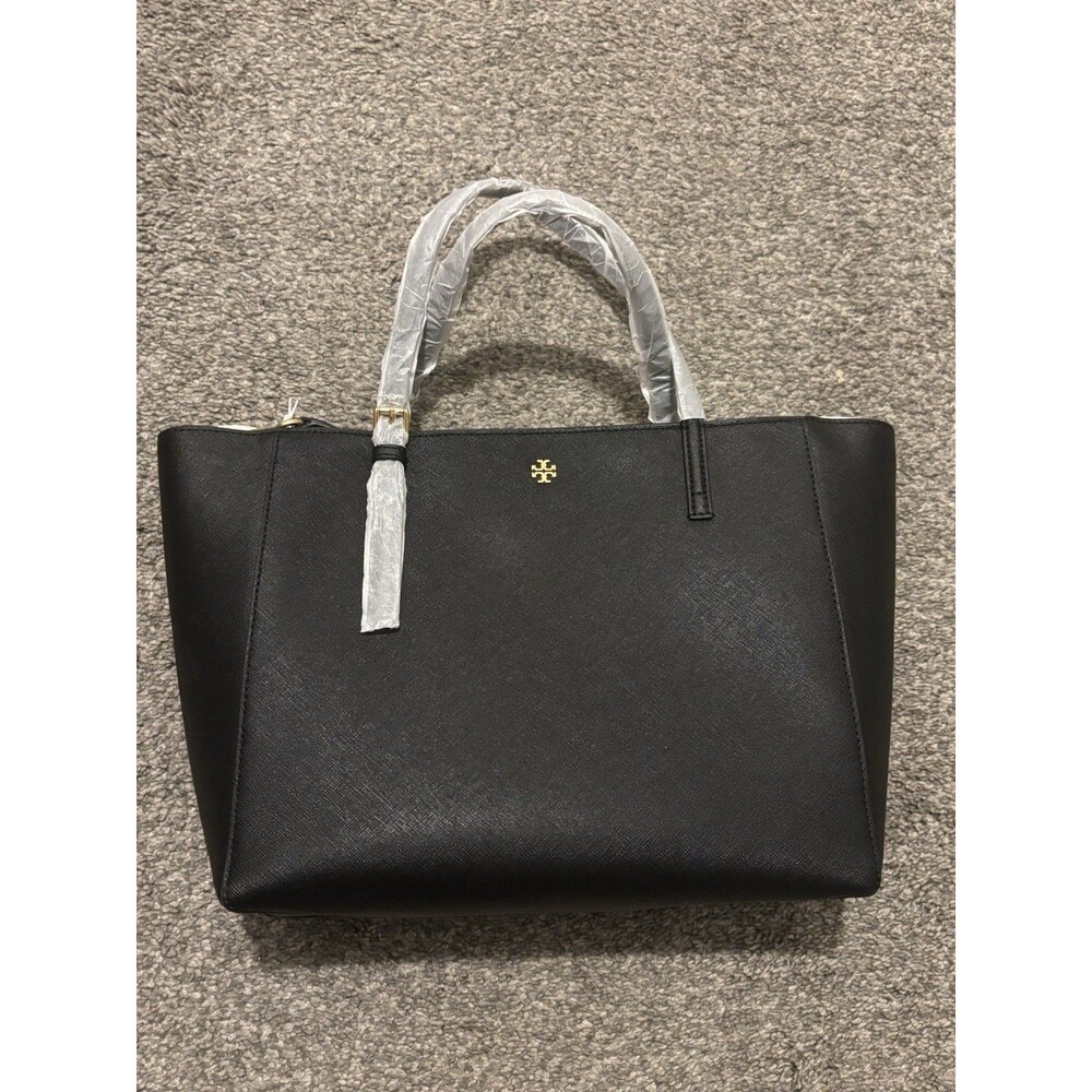Tory Burch Emerson Small Tote Bag Black NWT